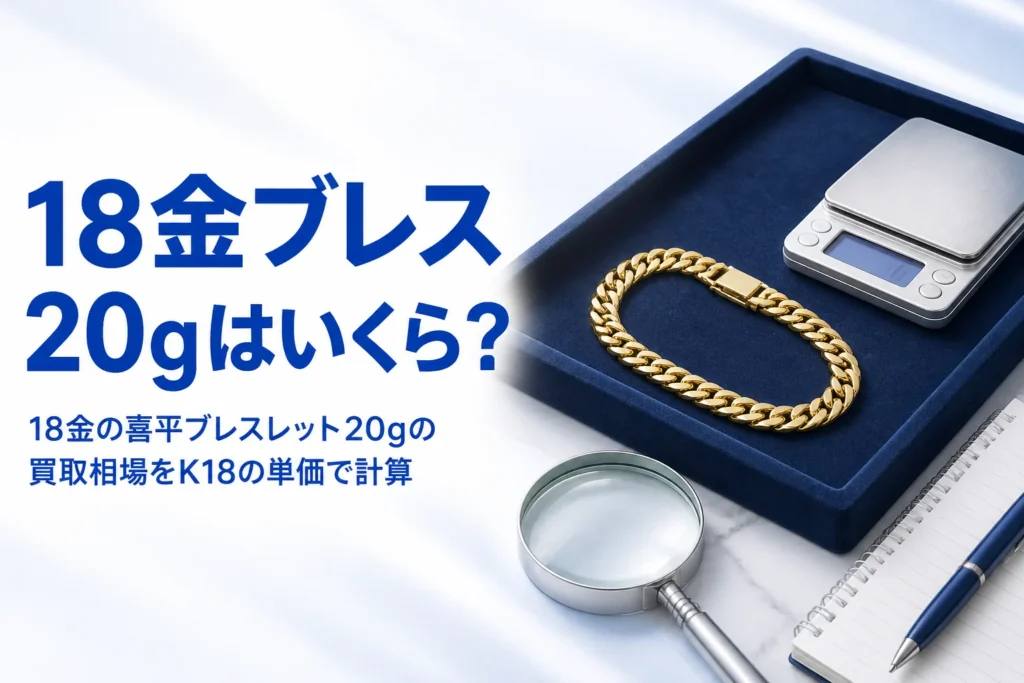 18金の喜平ブレスレット20gの買取相場のアイキャッチ