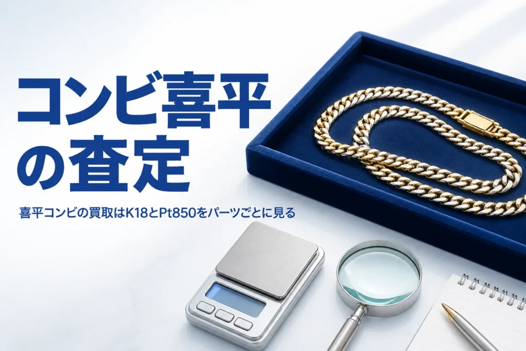 喜平コンビの買取の考え方を表したアイキャッチ