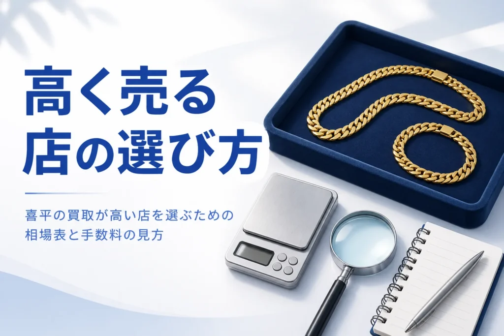 喜平の買取が高い店の選び方を表したアイキャッチ
