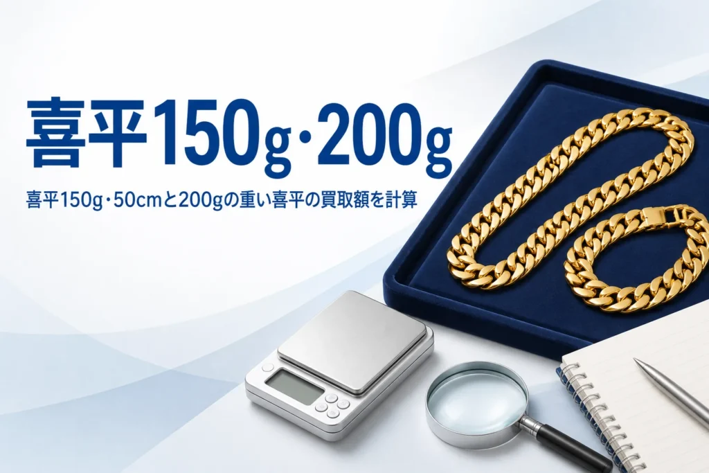 喜平150g・200gの重い喜平の買取額のアイキャッチ