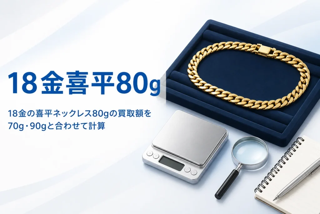 18金の喜平ネックレス80gの買取相場のアイキャッチ