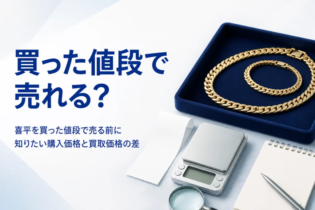 喜平を買った値段で売れるかを考えるイメージ
