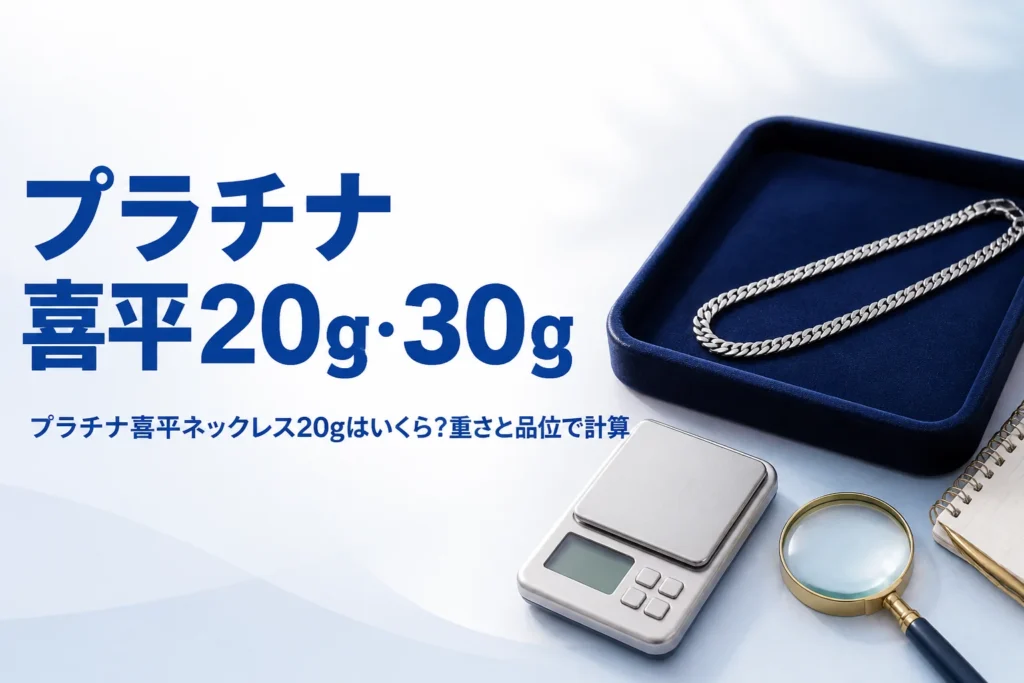 プラチナ喜平ネックレス20g・30gの買取額のアイキャッチ
