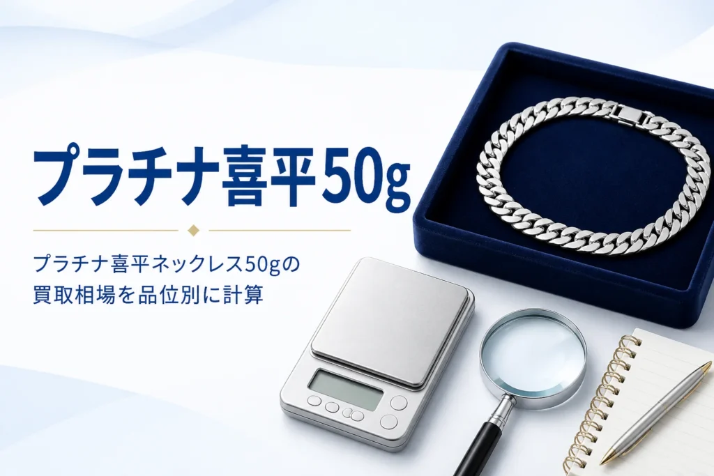 プラチナ喜平ネックレス50gの買取相場のアイキャッチ