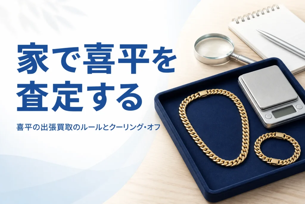 喜平の出張買取のルールとクーリング・オフを表したアイキャッチ