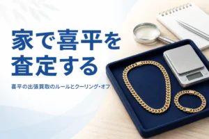 喜平の出張買取のルールとクーリング・オフを表したアイキャッチ