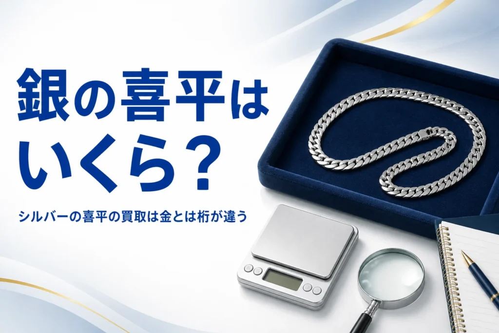 シルバーの喜平の買取価格の目安を表したアイキャッチ