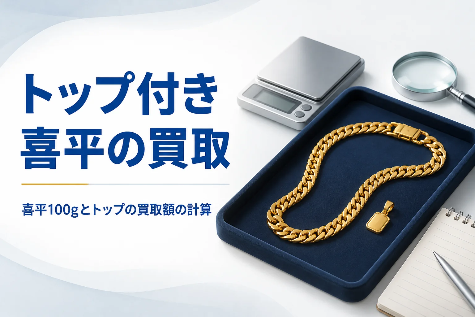 トップ付きの喜平100gの買取のアイキャッチ